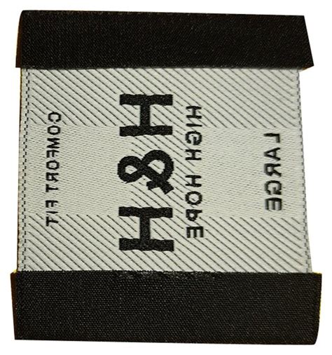 Black X Mm Printed Woven Label For Garments Laser Cut At Rs