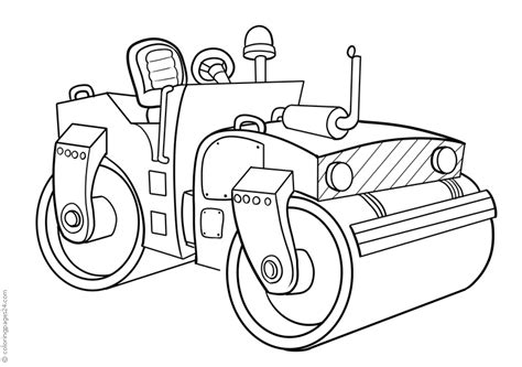 This adorable set of christmas coloring pages is the perfect activity for a christmas party! Steamroller | Coloring Pages 24