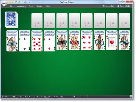 List Of Card Games Spider Solitaire Mega Solitaire For Windows 7