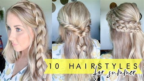 10 Easy Hairstyles For Summer Youtube