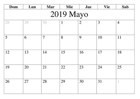 Calendario Mayo Pdf Para Imprimir Printable Calendar Desktop 155040