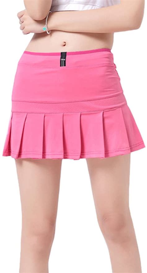 Sports Quick Dry Underpants Adjustable Waist Casual Pleated Skirt Pink