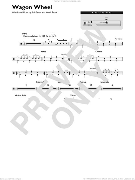 Wagon Wheel Sheet Music For Drums Percussions Pdf