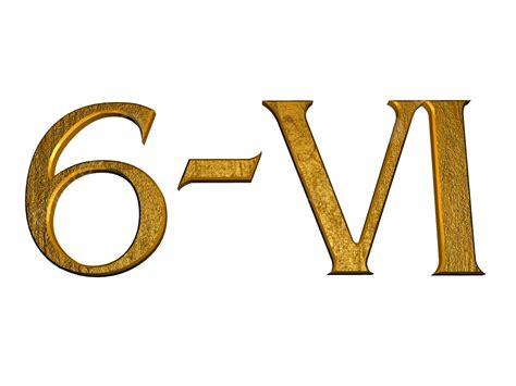Golden 3d Numbers And Roman Numerals In Roman Shiny Key Png