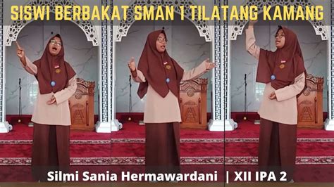 Siswi Berbakat SMAN 1 Tilatang Kamang Part 1 Penceramah Wanita YouTube