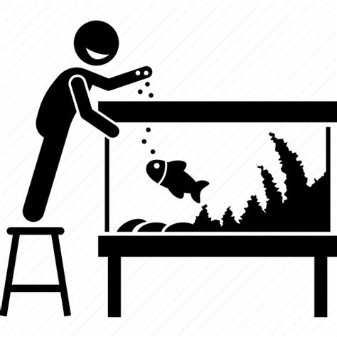 Aquarium Child Feeding Fish People Icon Download On Iconfinder