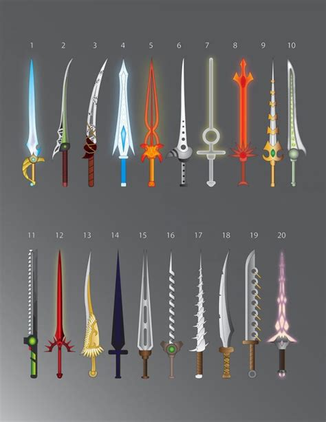 Artista Desenha 100 Espadas épicas Do Mundo Da Fantasia Weapon