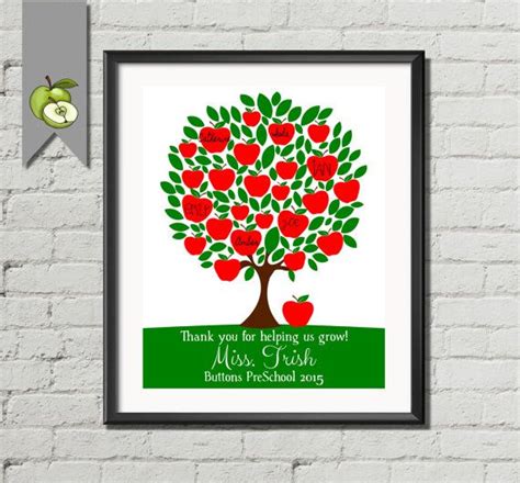 The new approach offers a much simpler experience. personalised teacher gift Teacher apple Tree Class Names, Teacher Appreciation Gift, End of year ...