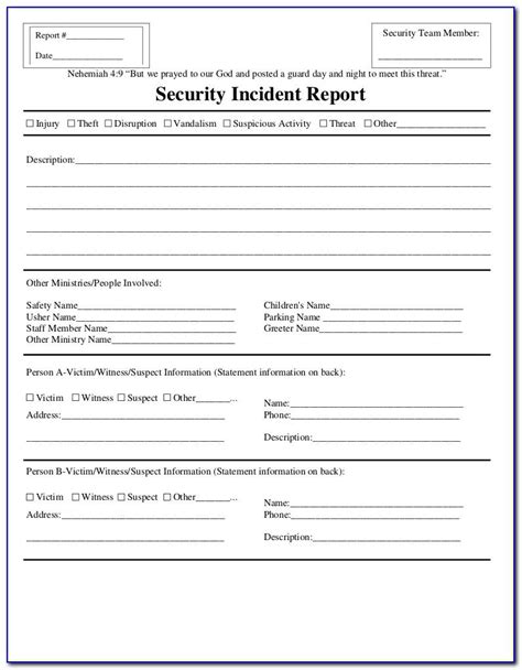 Security Guard Contract Forms