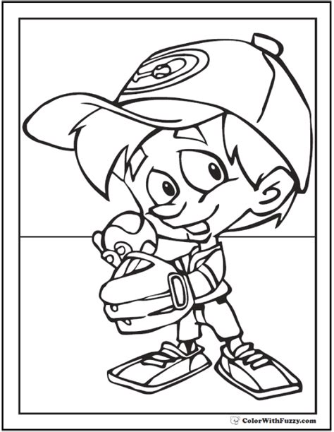 Tell your child to bring life to this. Baseball Coloring Pages: Customize And Print PDF