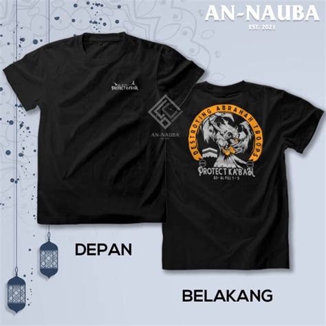 Kaos Dakwah Islami Surah Al Fil Series Ababil Protect Kabah Tshirt