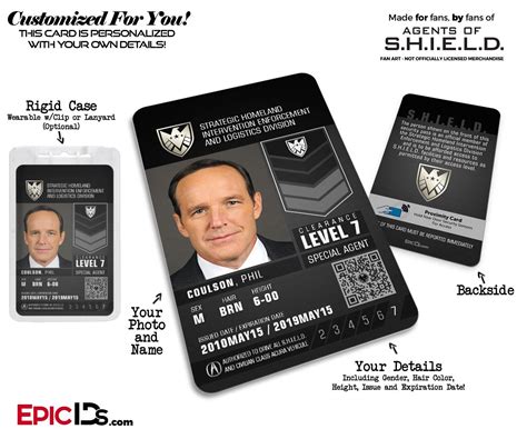 Agents Of Shield Inspired Real Shield Agent Id Photo Personalized