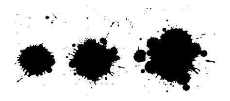 Ink Drops And Splashes Blotter Spots Liquid Paint Drip Drop Splash