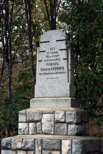 Monument Foret de Bouconne Mémorial François Verdier ForainRésistance