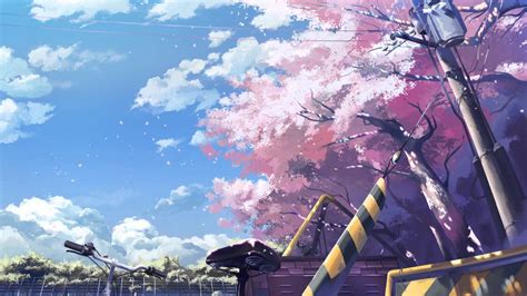 Download Free Anime Cherry Blossom Background Pixelstalknet