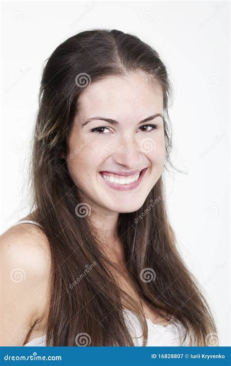 Smiling Girl With Freckles Stock Image Image Of Freckles 16828807