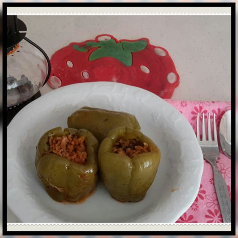 Turkish Dolma Rice Stuffed Peppers With Olive Oil Recipe