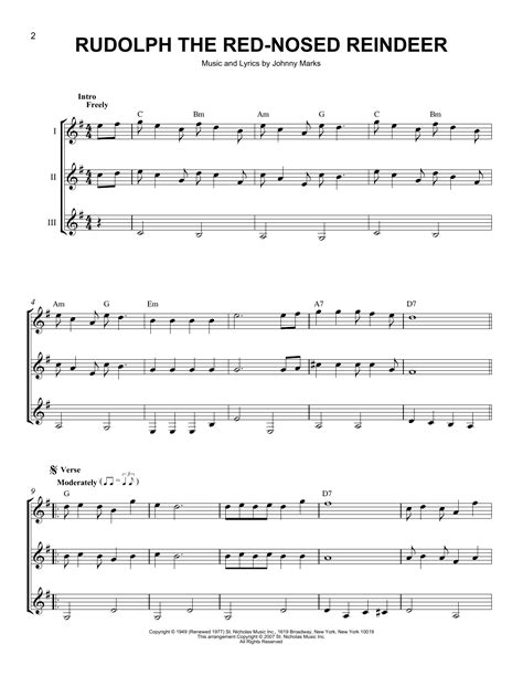Rudolph The Red-Nosed Reindeer by J Arnold - Guitar Ensemble - Guitar