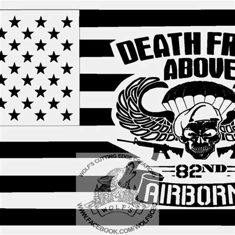 82nd Airborne Death From Above Svg Dxf Vector Cnc Laser Etsy Ireland