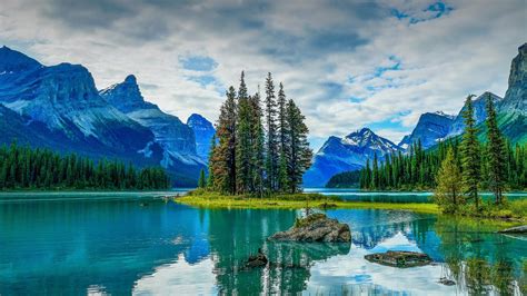 Wallpaper Id 124460 Nature Landscape Water Clouds Trees Lake