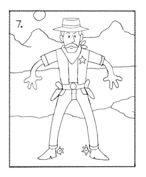 Cowboy Drawing Tutorial Steps Tims Printables