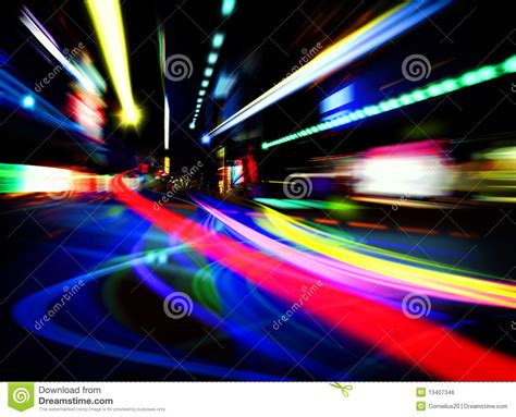 Abstract City Lights Stock Photo Image Of Town Motion 13407346