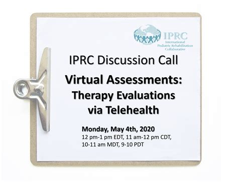 Discussion Call Virtual Assessments Therapy Evaluations Via