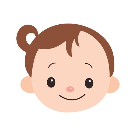 Premium Vector Cute Baby Boy Face Icon Vector Illustration