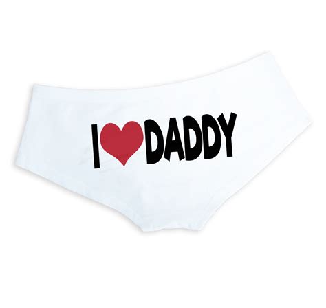 I Love Daddy Panties Ddlg Clothing Heart Funny Sexy Booty Shorts Bachelorette Party Bridal T