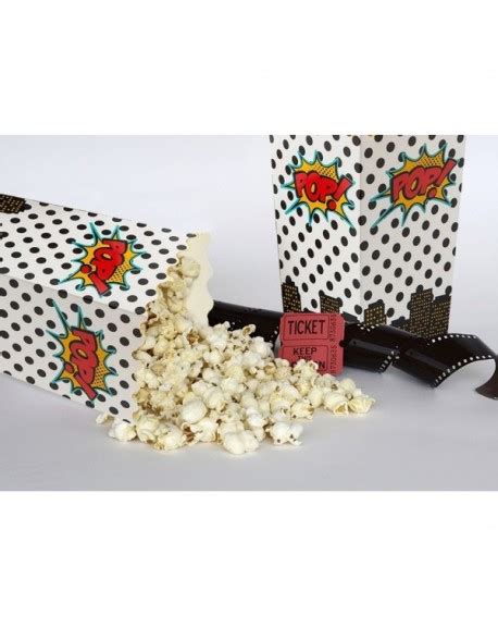 Set Of 100 Popcorn Favor Boxes Mini Paper Popcorn Bags And Snack