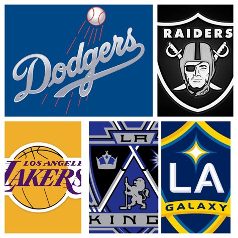 Los Angeles Dodgers Oakland Raiders Los Angeles Lakers Los Angeles Kings Los Angeles Galaxy ...