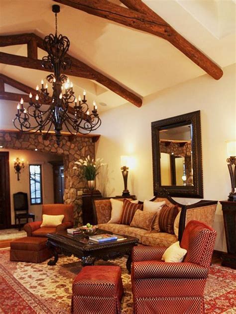 Spanish styling can immediately bring to mind several things. Elegant Spanish Living Room | HGTV