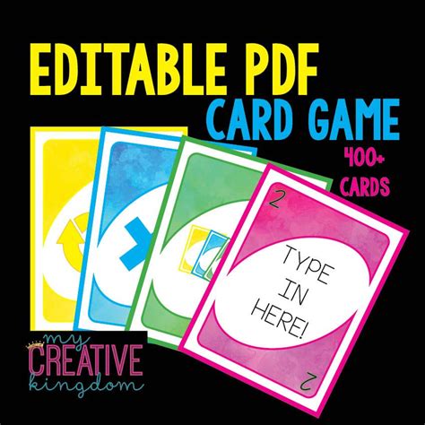 Then you can play them as you would other wild cards. Uno Card Game - Editable PDF and endless differentiation and imagination! | KindergartenKlub.com ...