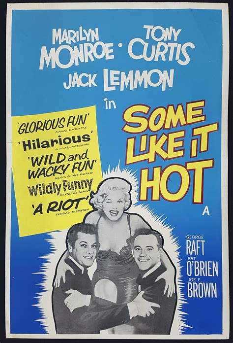 entertainment memorabilia some like it hot movie poster 1959 marilyn monroe hot 5 movie memorabilia