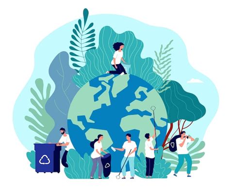 Free Vector People Walking Around Globe And Holding Each Other By