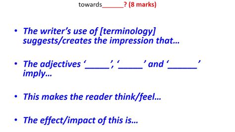 Sample answers are included to give students a realistic idea of content, while a. Quickfire notes AQA English Language Paper 1: Question 2 ...