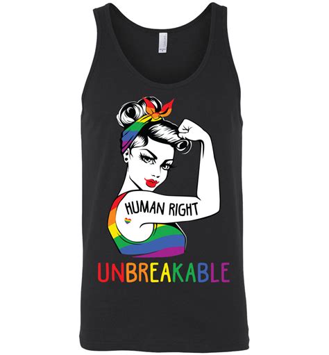 Unbreakable Lgbt Canvas Unisex Tank March For Lgbtq