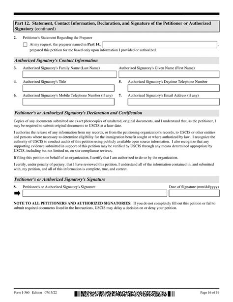 Uscis Form I 360 Download Fillable Pdf Or Fill Online Petition For