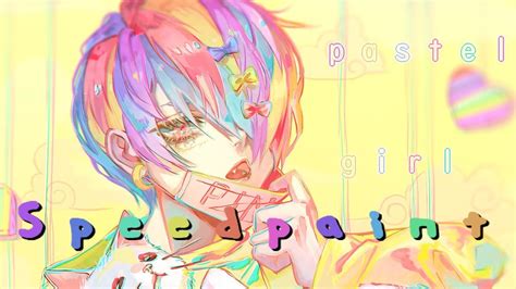 Pastel Girl Challenge Anime Speedpaint By Thececile Youtube