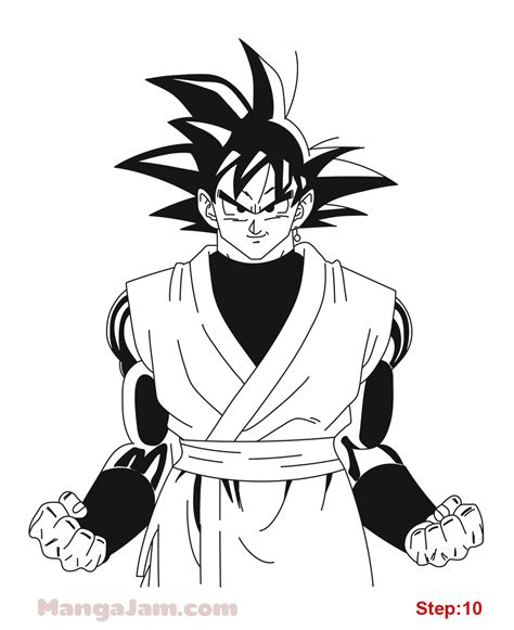 Drawing goku super saiyan dragon ball z youtube. How to Draw Goku Black from Dragon Ball - Mangajam.com