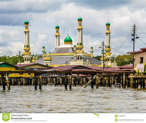 Mosque In Water Village Bandar Seri Begawanbrunei