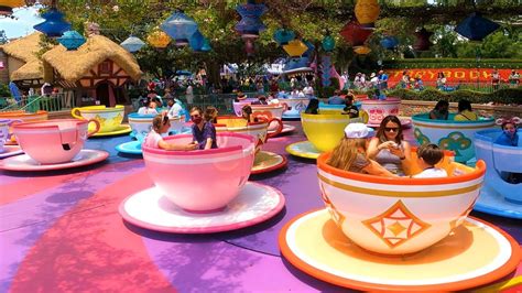 Mad Tea Party Tea Cups Disneyland K Youtube