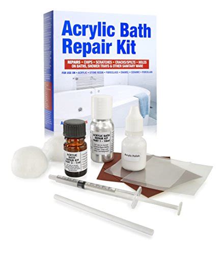 Tub and tile chip repair kit in white. Premium Acrylic Bath Repair Kit - Repairs Chips ...