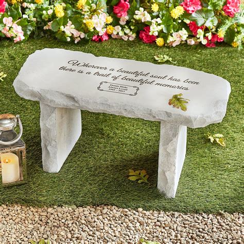 Beautiful Memories Sympathy Garden Bench Garden Bench Personalized