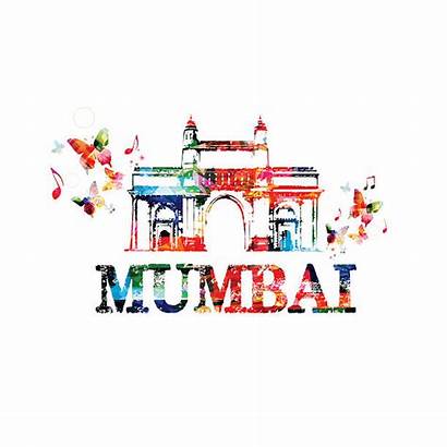 Mumbai Gateway Vector India Landmark Maharashtra Illustration