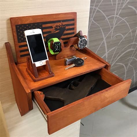 Hidden gun storage Concealment furniture Hanging nightstand | Etsy