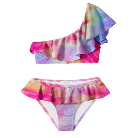Stella Cove Pink Tie Dye One Shoulder Bikini Gypsy Girl Tween Boutique