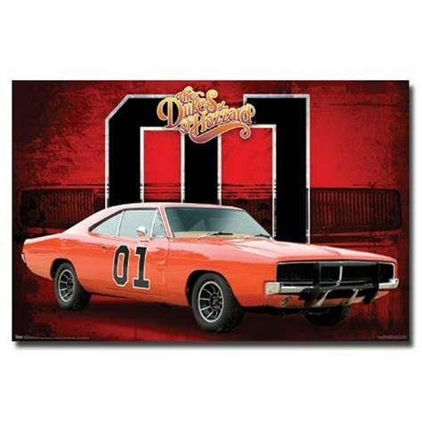 The Dukes Of Hazzard Poster General Lee Car 01 New 24x36 Walmart