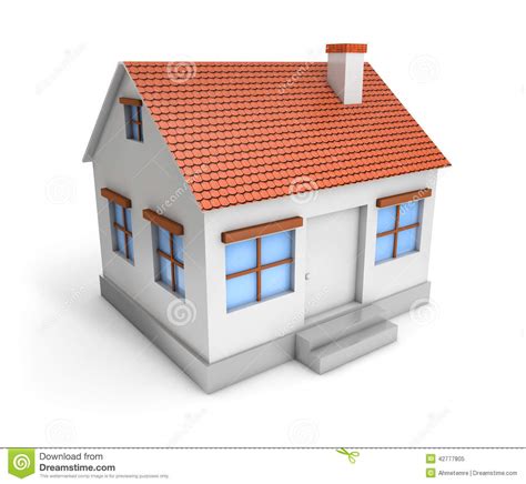 3d simple house stock illustration. Illustration of icon ...