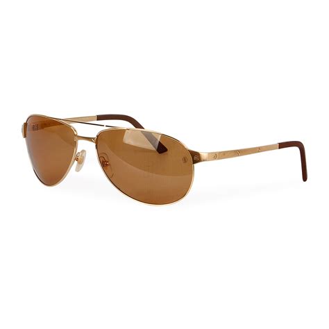 Cartier Santos Dumont Sunglasses 135 Gold Luxity